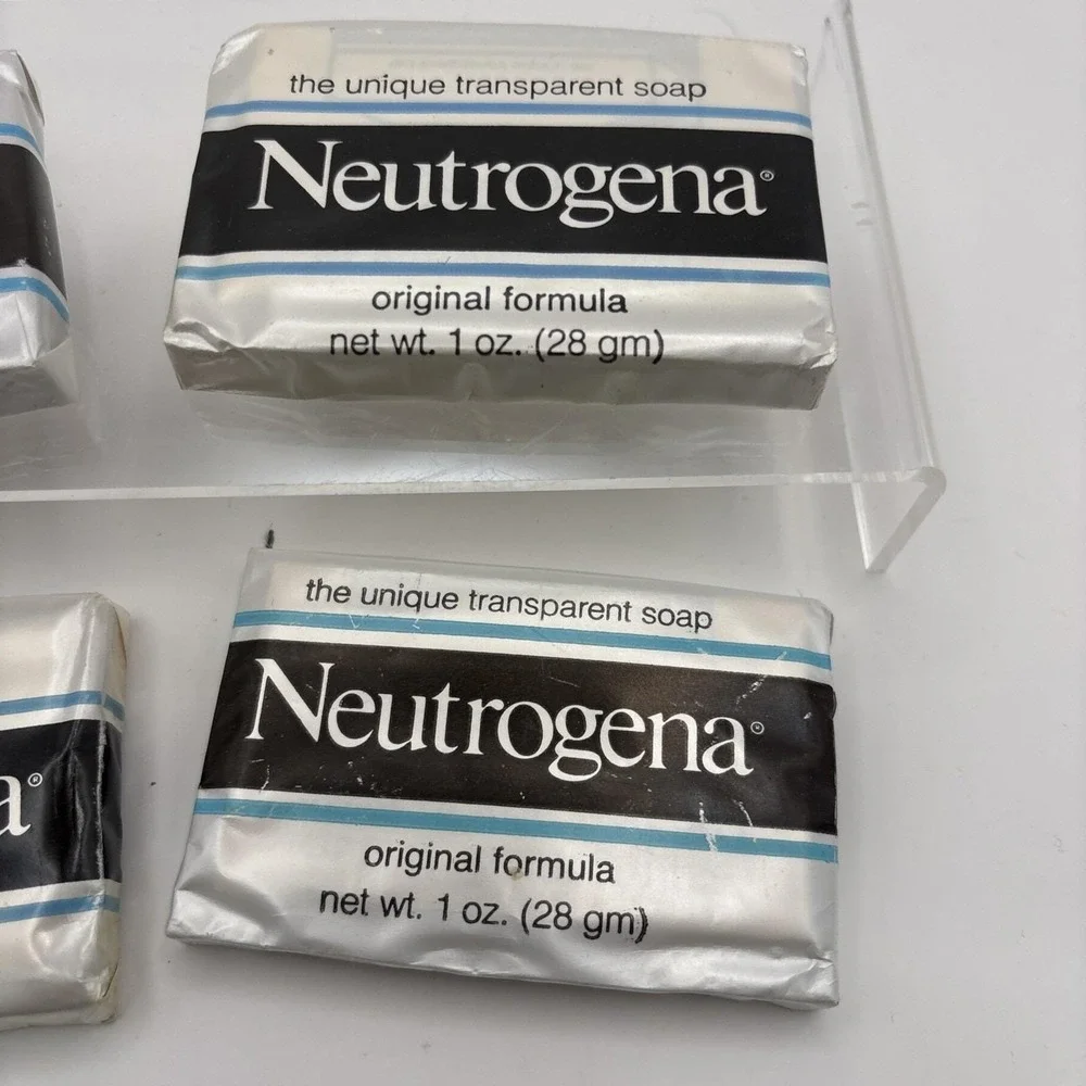 Vtg~Neutrogena~The Unique Transparent Soap~Set of 4~Travel Size (1 oz)